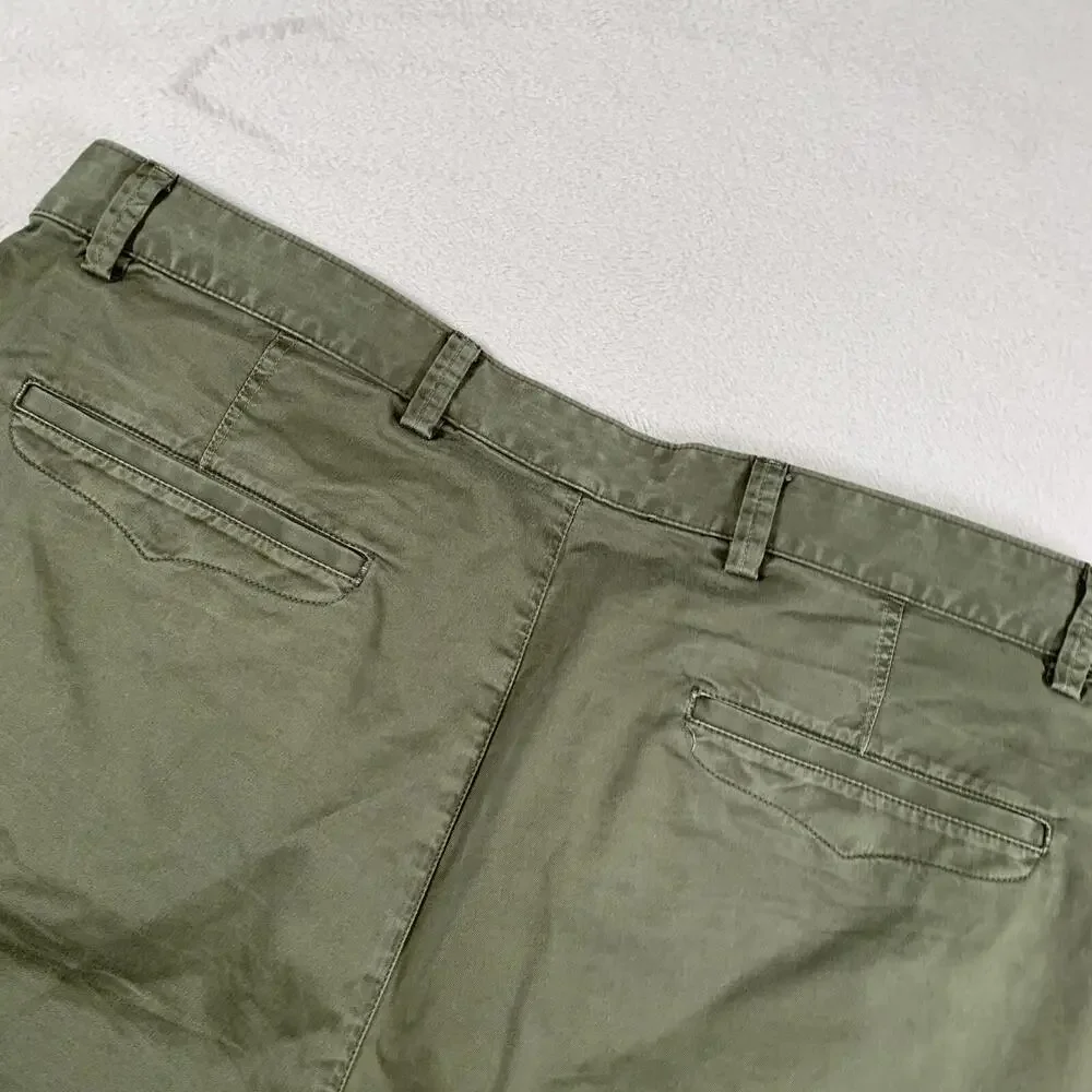 Robert Graham Shorts Mens 38 Olive Green Twill Mid Rise 9